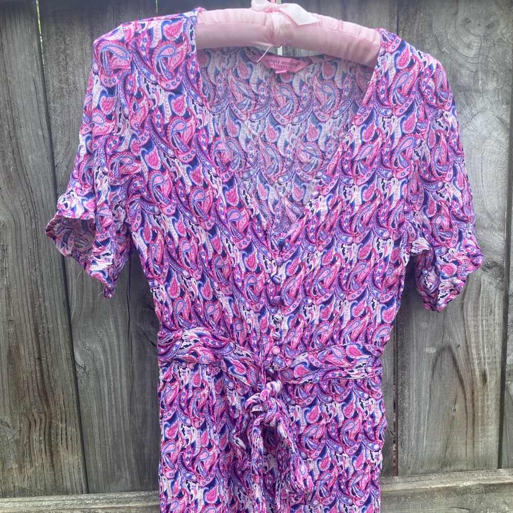 Simply Southern cotton paisley romper